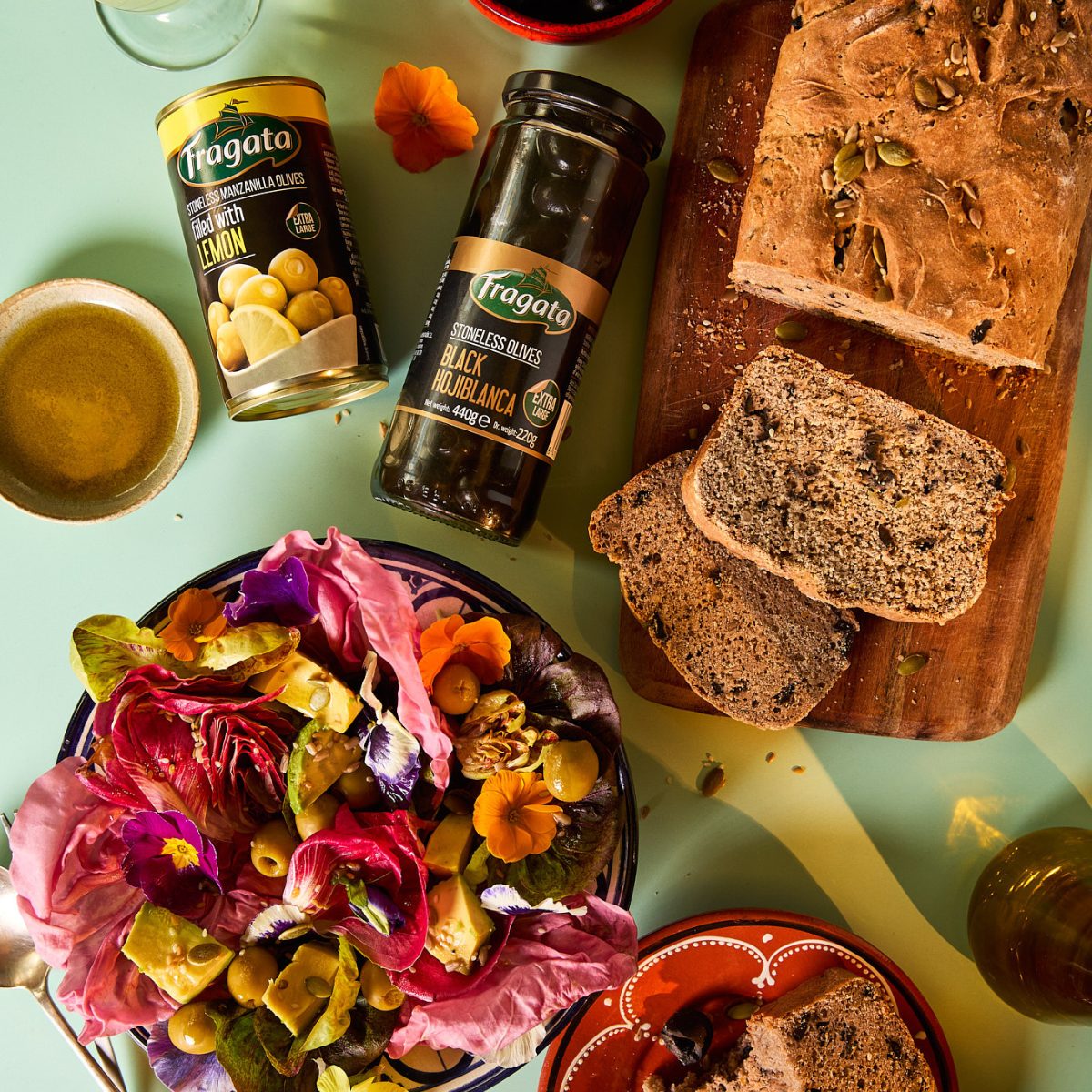 Fibre-Rich Olive Bread